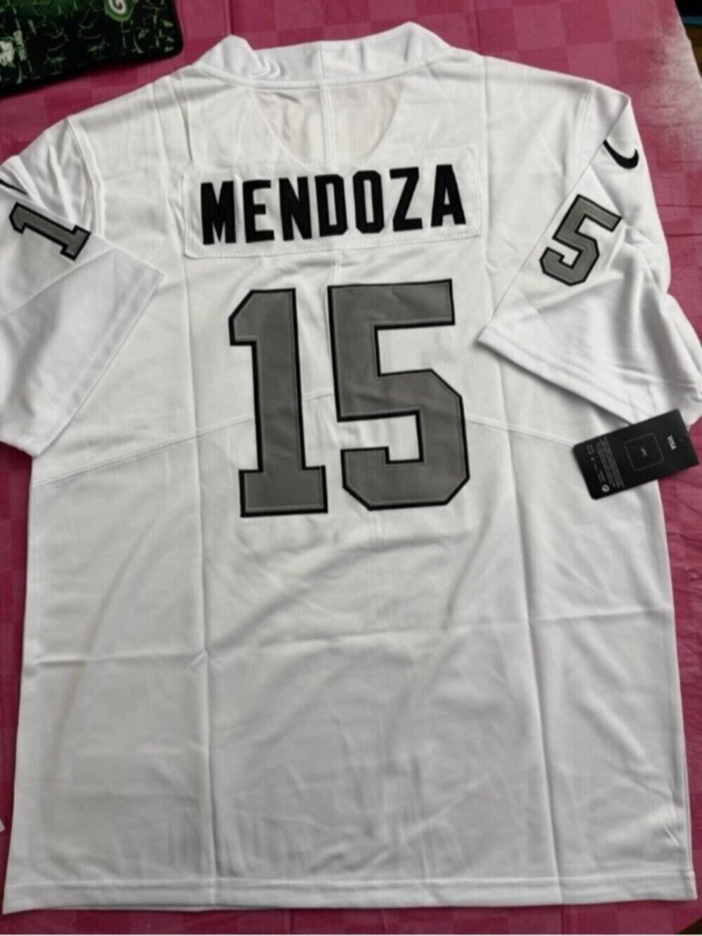 Fernando Mendoza White Jersey Stitched Vapor
